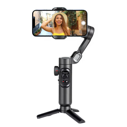 AOCHUAN 3-Axis Smartphone Gimbal Stabilizer with Fill Light - Perfect for Tiktok, Vlog, and Face Tracking!