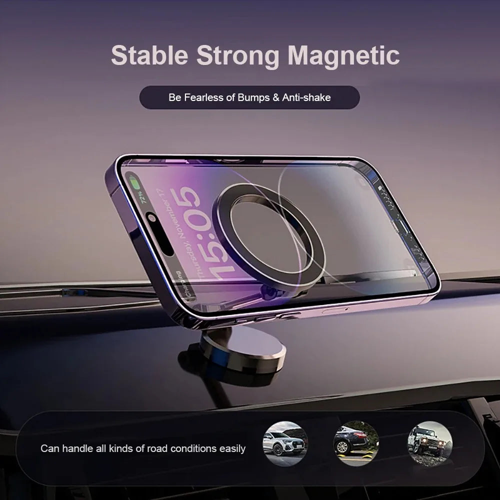 Magnetic MagSafe Car Phone Holder - Ultimate Mobile Support for iPhone 15, 14, 13 Pro Max & Plus