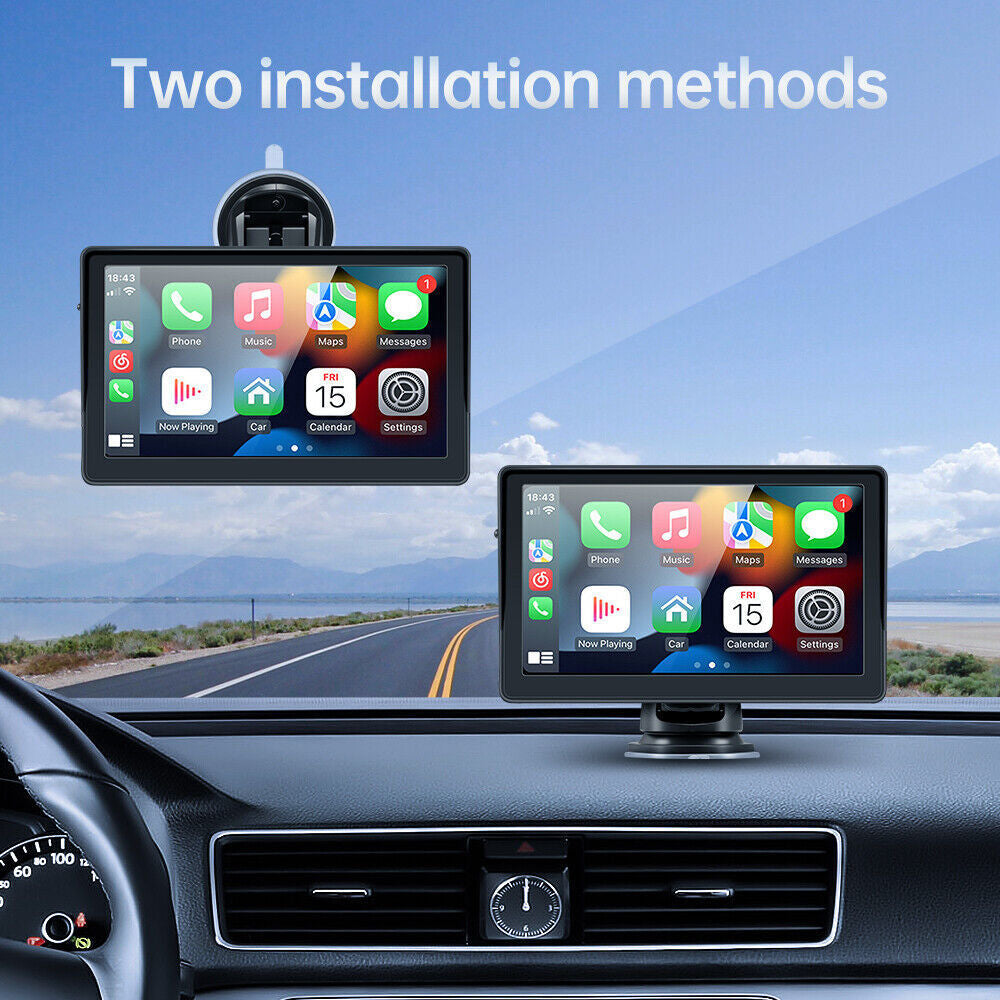 7" 2K Portable Touch Screen Wireless CarPlay & Android Auto - Upgrade Your Drive!