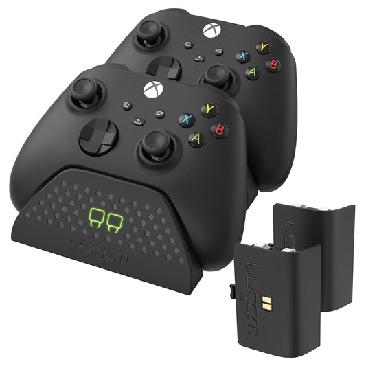 Xbox Series X/S Twin Charging Dock with Rechargeable Battery Packs - Ultimate Gaming Accessory in Black